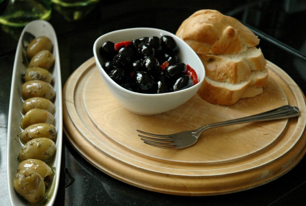 Olives and bread