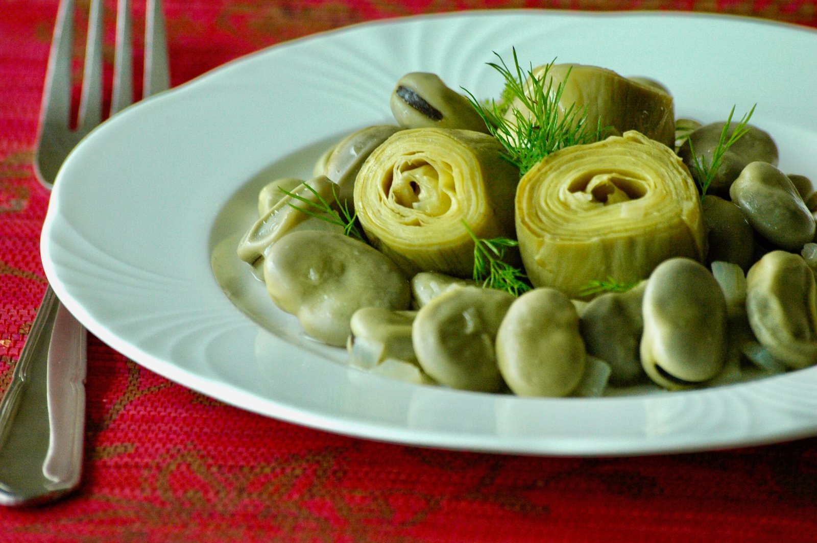 Fava Beans with Artichoke Hearts